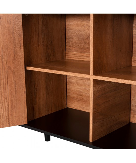 ΜΠΟΥΦΕΣ ΜΕΛΑΜΙΝΗΣ KRUDEN HM9446.11 ΜΑΥΡΟ-ΦΥΣΙΚΟ 180x40x78.6Υεκ.