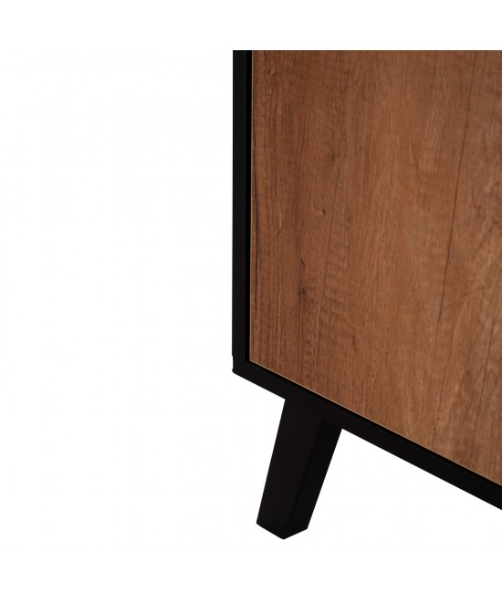 ΜΠΟΥΦΕΣ ΜΕΛΑΜΙΝΗΣ KRUDEN HM9446.11 ΜΑΥΡΟ-ΦΥΣΙΚΟ 180x40x78.6Υεκ.