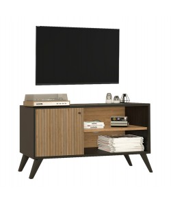 ΕΠΙΠΛΟ ΤΗΛΕΟΡΑΣΗΣ ΜΕΛΑΜΙΝΗΣ KRUDEN HM9443.11 ΜΑΥΡΟ-ΦΥΣΙΚΟ 100x40x51Υεκ.