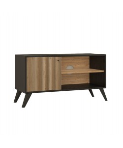 ΕΠΙΠΛΟ ΤΗΛΕΟΡΑΣΗΣ ΜΕΛΑΜΙΝΗΣ KRUDEN HM9443.11 ΜΑΥΡΟ-ΦΥΣΙΚΟ 100x40x51Υεκ.