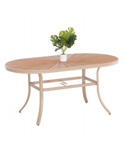 ΤΡΑΠΕΖΙ ΕΞΩΤ.ΧΩΡΟΥ TELAMO HM6288.04 ΑΛΟΥΜΙΝΙΟ ΣΑΜΠΑΝΙ & POLYWOOD 160X90Χ73.5Υεκ.