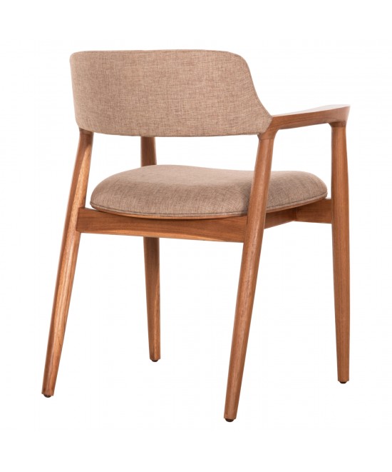 ΠΟΛΥΘΡΟΝΑ JAMES HM18259 TEAK WOOD ΜΕ ΣΑΜΠΑΝΙ ΥΦΑΣΜΑ 57x52x76Υεκ.