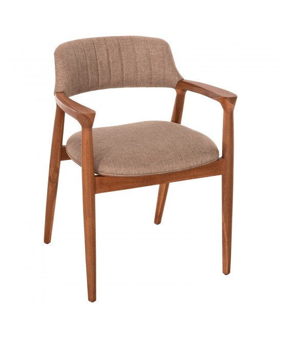 ΠΟΛΥΘΡΟΝΑ JAMES HM18259 TEAK WOOD ΜΕ ΣΑΜΠΑΝΙ ΥΦΑΣΜΑ 57x52x76Υεκ.