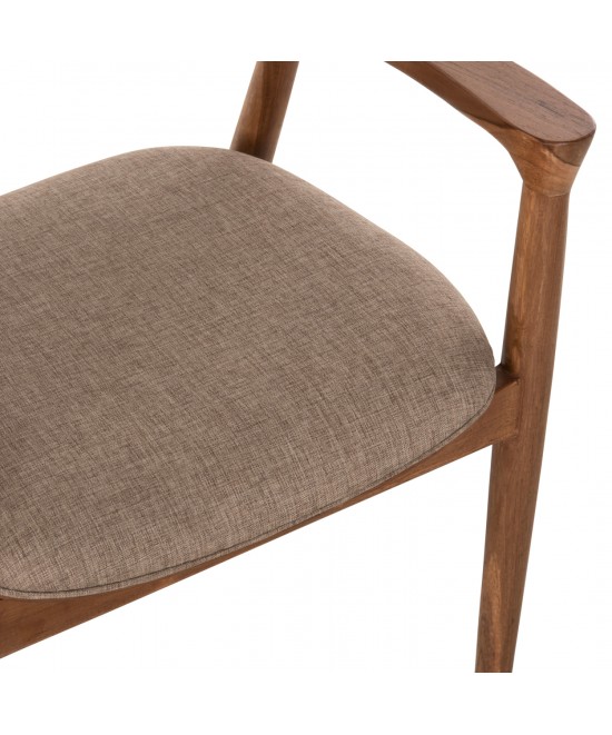 ΠΟΛΥΘΡΟΝΑ JAMES HM18259 TEAK WOOD ΜΕ ΣΑΜΠΑΝΙ ΥΦΑΣΜΑ 57x52x76Υεκ.