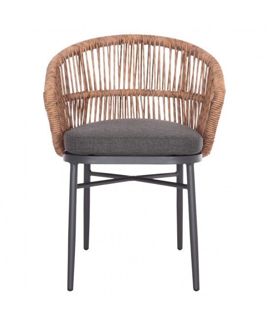 ΠΟΛΥΘΡΟΝΑ ΑΛΟΥΜΙΝΙΟΥ ORIN HM6265.01 ΣΚΟΥΡΟ ΓΚΡΙ- P.E.RATTAN ΣΕ ΦΥΣΙΚΟ 58x61x75Υεκ.
