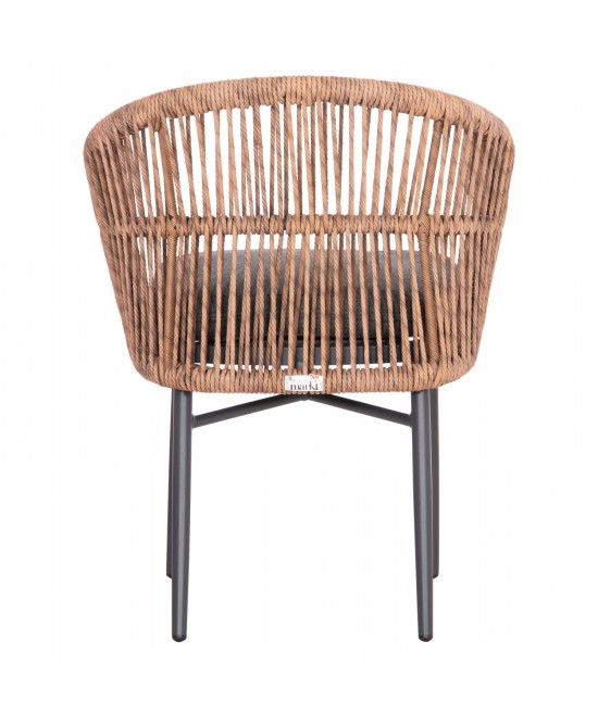 ΠΟΛΥΘΡΟΝΑ ΑΛΟΥΜΙΝΙΟΥ ORIN HM6265.01 ΣΚΟΥΡΟ ΓΚΡΙ- P.E.RATTAN ΣΕ ΦΥΣΙΚΟ 58x61x75Υεκ.