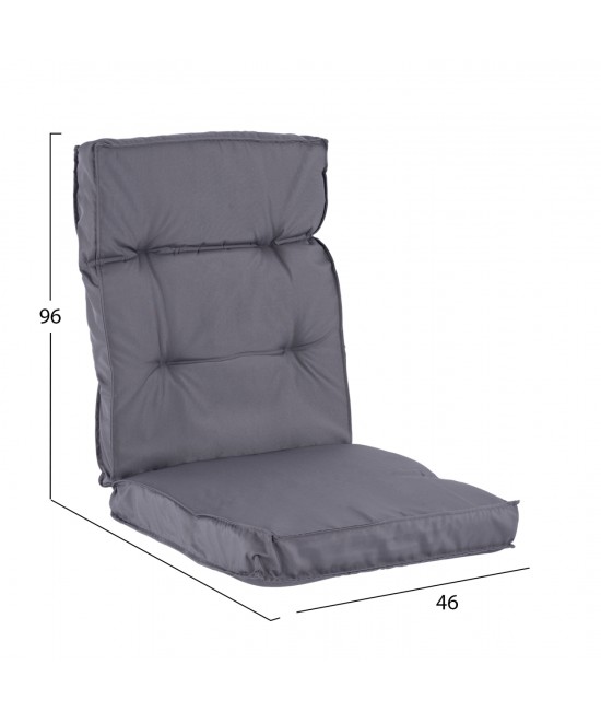 ΜΑΞΙΛΑΡΙ ΥΦΑΣΜΑΤΙΝΟ ΜΕ ΠΛΑΤΗ ΓΚΡΙ 96x46x7 εκ. HM5745.10