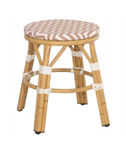 ΣΚΑΜΠΟ ΑΛΟΥΜΙΝΙΟΥ CHINO HM6285.04 BAMBOO LOOK-TEXTILENE ΛΕΥΚΟ-ΚΑΦΕ Φ36x46Υεκ.