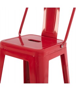 ΣΚΑΜΠΟ ΜΠΑΡ ΜΕΣΑΙΟΥ ΥΨΟΥΣ ΜΕΤΑΛΛΙΚΟ MELITA-PRO HM8574.44 ΚΟΚΚΙΝΟ 43x43x88Υεκ.