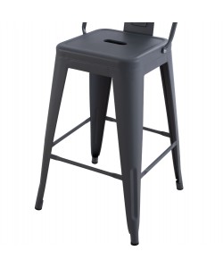 ΣΚΑΜΠΟ ΜΠΑΡ ΜΕΣΑΙΟΥ ΥΨΟΥΣ ΜΕΤΑΛΛΙΚΟ MELITA-PRO HM8574.50 ΓΚΡΙ 43x43x88Υεκ.