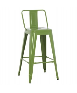 ΣΚΑΜΠΟ ΜΠΑΡ ΜΕΣΑΙΟΥ ΥΨΟΥΣ ΜΕΤΑΛΛΙΚΟ MELITA-PRO HM8574.53 LIGHT OLIVE GREEN 43x43x88Υεκ.