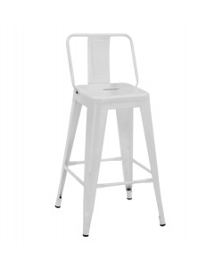 ΣΚΑΜΠΟ ΜΠΑΡ ΜΕΣΑΙΟΥ ΥΨΟΥΣ ΜΕΤΑΛΛΙΚΟ MELITA-PRO HM8574.41 ΛΕΥΚΟ ΜΑΤ 43x43x88Υεκ.