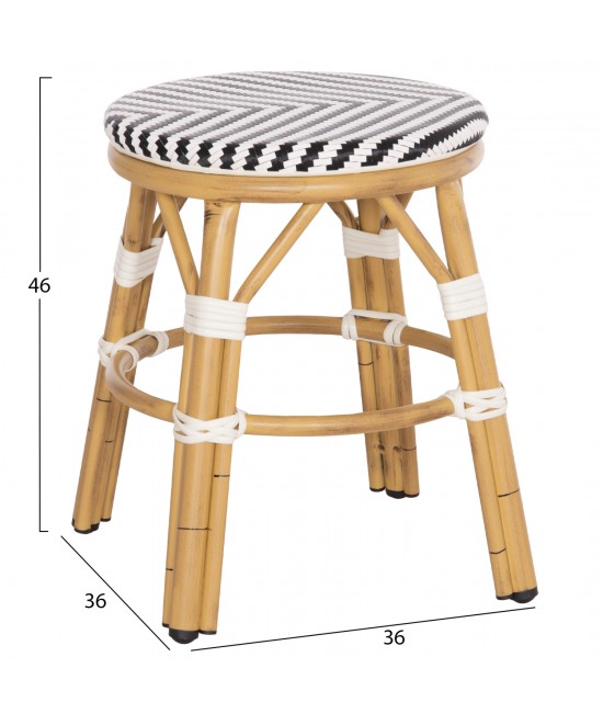 ΣΚΑΜΠΟ ΑΛΟΥΜΙΝΙΟΥ CHINO HM6285.03 BAMBOO LOOK-TEXTILENE ΛΕΥΚΟ-ΜΑΥΡΟ Φ36x46Υεκ. ΣΚΑΜΠΟ ΑΛΟΥΜΙΝΙΟΥ CHINO HM6285.03 BAMBOO LOOK-TEXTILENE ΛΕΥΚΟ-ΜΑΥΡΟ Φ36x46Υεκ.