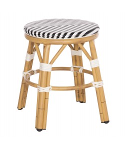 ΣΚΑΜΠΟ ΑΛΟΥΜΙΝΙΟΥ CHINO HM6285.03 BAMBOO LOOK-TEXTILENE ΛΕΥΚΟ-ΜΑΥΡΟ Φ36x46Υεκ.