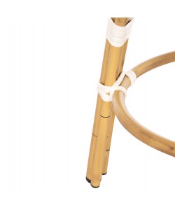 ΣΚΑΜΠΟ ΑΛΟΥΜΙΝΙΟΥ CHINO HM6285.03 BAMBOO LOOK-TEXTILENE ΛΕΥΚΟ-ΜΑΥΡΟ Φ36x46Υεκ.