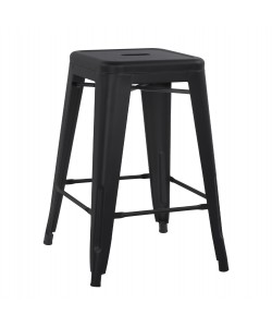 ΣΚΑΜΠΟ ΜΕΣΑΙΟΥ ΥΨΟΥΣ ΜΕΤΑΛΛΙΚΟ MELITA-PRO HM8573.42 ΜΑΥΡΟ ΜΑΤ 43x43x67Υεκ.