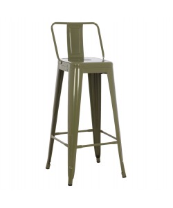 ΣΚΑΜΠΟ BAR ME ΠΛΑΤΗ ΜΕΤΑΛΛΙΚΟ MELITA-PRO HM8643.43 DARK OLIVE GREEN 42x42x100Υεκ.