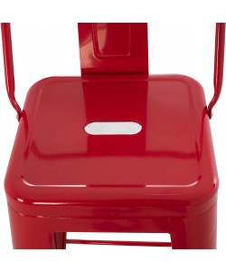 ΣΚΑΜΠΟ BAR ME ΠΛΑΤΗ ΜΕΤΑΛΛΙΚΟ MELITA-PRO HM8643.44 ΚΟΚΚΙΝΟ 42x42x100Υεκ.
