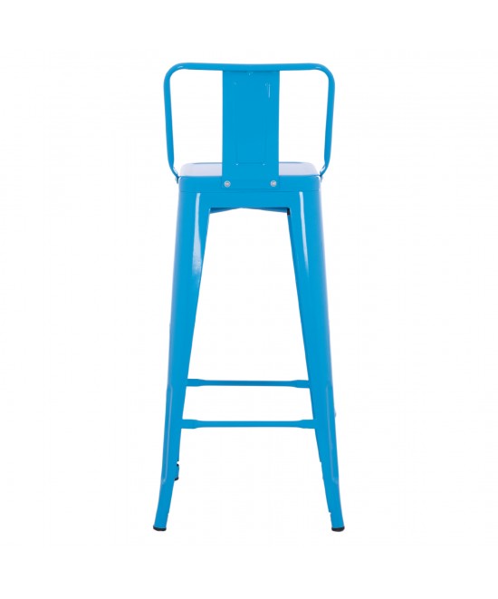 ΣΚΑΜΠΟ BAR-PRO ME ΠΛΑΤΗ ΜΕΤΑΛΛΙΚΟ MELITA HM8643.48 ΜΠΛΕ 42x42x100Υεκ.