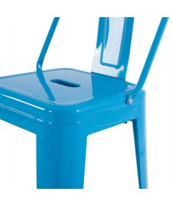 ΣΚΑΜΠΟ BAR-PRO ME ΠΛΑΤΗ ΜΕΤΑΛΛΙΚΟ MELITA HM8643.48 ΜΠΛΕ 42x42x100Υεκ.