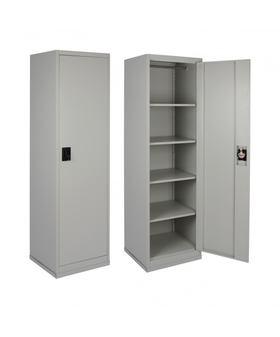 ΝΤΟΥΛΑΠΑ ΜΟΝΗ ΜΕΤΑΛΛΙΚΗ ΜΕ ΚΛΕΙΔΑΡΙΑ OVIEDO HM5117.11 ΓΚΡΙ 50x45x185Υεκ.