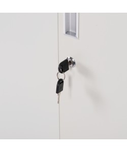 ΜΕΤΑΛΛΙΚΟΣ ΤΡΙΠΛΟΣ ΦΟΡΙΑΜΟΣ ΜΕ ΚΛΕΙΔΑΡΙΕΣ ALTONA HM5634.11 ΓΚΡΙ 90x45x185Υεκ.