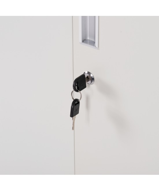 ΜΕΤΑΛΛΙΚΟΣ ΤΡΙΠΛΟΣ ΦΟΡΙΑΜΟΣ ΜΕ ΚΛΕΙΔΑΡΙΕΣ ALTONA HM5634.11 ΓΚΡΙ 90x45x185Υεκ.