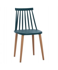 ΚΑΡΕΚΛΑ ΤΡΑΠΕΖΑΡΙΑΣ HM8052.05 VANESSA ΜΠΛΕ ΜΕ ΜΕΤΑΛΛΙΚΑ ΠΟΔΙΑ 43x41x82,5 εκ.