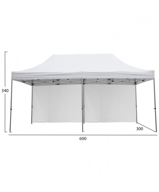 GAZEBO ΕΠΑΓΓΕΛΜΑΤΙΚΟ ΒΑΡΕΩΣ ΤΥΠΟΥ CRESSEN HM21099 ΠΤΥΣΣΟΜΕΝΟ ΑΛΟΥΜΙΝΙΟΥ 3x6x3,4Yμ