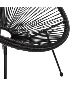 ΣΕΤ ΕΞΩΤΕΡΙΚΟΥ ΧΩΡΟΥ 3ΤΜΧ ACAPULCO HM21101 P.E.RATTAN-ΜΕΤΑΛΛΟ ΣΕ ΜΑΥΡΟ
