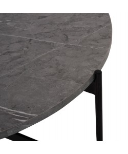 ΣΕΤ 2ΤΜΧ ΤΡΑΠΕΖΙΑ ΣΑΛΟΝΙΟΥ RONDA HM21089.01 MDF ΓΚΡΙ ΜΑΡΜΑΡΟ Φ80εκ & Φ50εκ