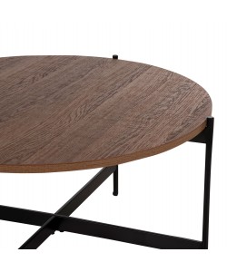 ΣΕΤ 2ΤΜΧ ΤΡΑΠΕΖΙΑ ΣΑΛΟΝΙΟΥ RONDA HM21089.03 MDF ΣΕ ΚΑΡΥΔΙ ΧΡΩΜΑ Φ80εκ & Φ50εκ