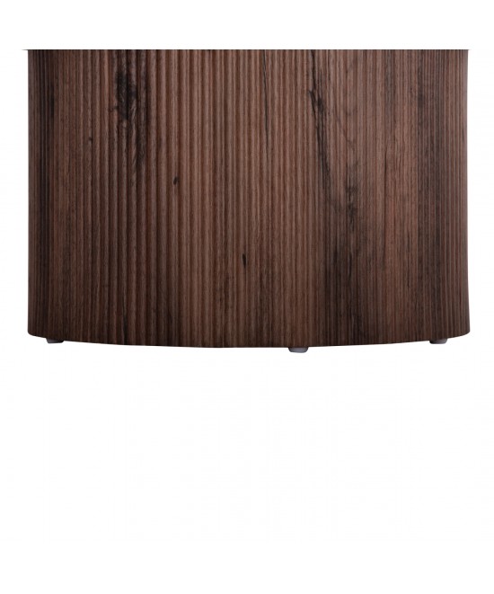 ΣΕΤ 2ΤΜΧ ΤΡΑΠΕΖΙΑ ΣΑΛΟΝΙΟΥ MARGON HM21084 MDF ΣΚΟΥΡΟ ΚΑΦΕ Φ80εκ & Φ45εκ