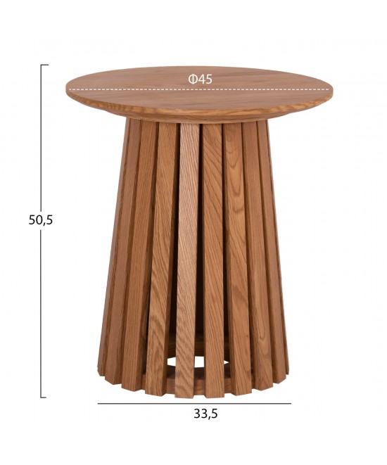 ΣΕΤ 2ΤΜΧ ΤΡΑΠΕΖΙΑ ΣΑΛΟΝΙΟΥ TALBERT HM21083 MDF ΦΥΣΙΚΟ ΞΥΛΟΥ Φ80εκ & Φ45εκ