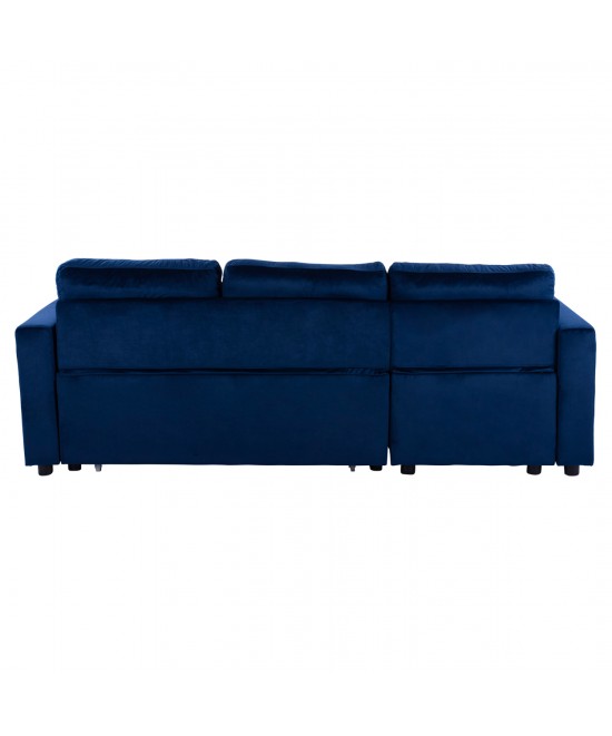 ΚΑΝΑΠΕΣ ΓΩΝΙΑ ΚΡΕΒΑΤΙ WAYNE 224x147x85Υεκ. HM3028.18 ΒΕΛΟΥΔΟ ΜΠΛΕ