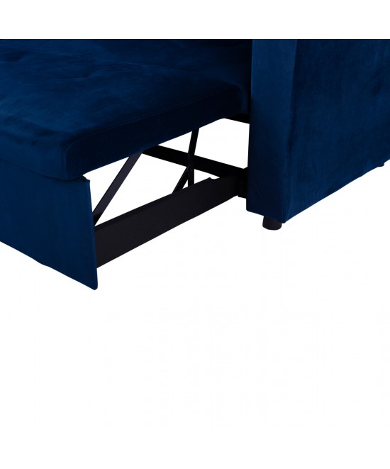ΚΑΝΑΠΕΣ ΓΩΝΙΑ ΚΡΕΒΑΤΙ WAYNE 224x147x85Υεκ. HM3028.18 ΒΕΛΟΥΔΟ ΜΠΛΕ
