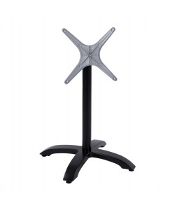 ΒΑΣΗ ΑΛΟΥΜΙΝΙΟΥ ΠΤΥΣΣΟΜΕΝΗ HM469.01 ΜΑΥΡΟ ΜΑΤ 66Χ66Χ72Υεκ. ΜΕ ΣΤΑΥΡΟ 48Χ48εκ.