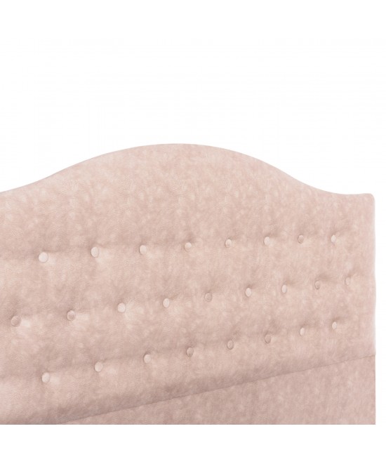 ΚΡΕΒΑΤΙ MALENA HM638.22 ΜΠΕΖ ΥΦΑΣΜΑ Τ. NUBUCK ΓΙΑ ΣΤΡΩΜΑ 150x200εκ.