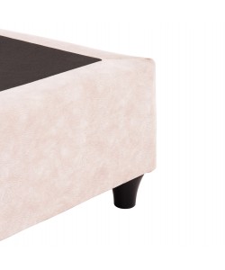 ΚΡΕΒΑΤΙ MALENA HM638.22 ΜΠΕΖ ΥΦΑΣΜΑ Τ. NUBUCK ΓΙΑ ΣΤΡΩΜΑ 150x200εκ.