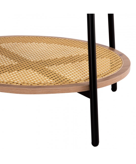 ΣΕΤ 2ΤΜΧ ΤΡΑΠΕΖΙΑ ΣΑΛΟΝΙΟΥ SEWELL HM21087 MDF-ΜΕΤΑΛΛΟ-ΣΥΝΘΕΤΙΚΟ RATTAN Φ80εκ & Φ45εκ