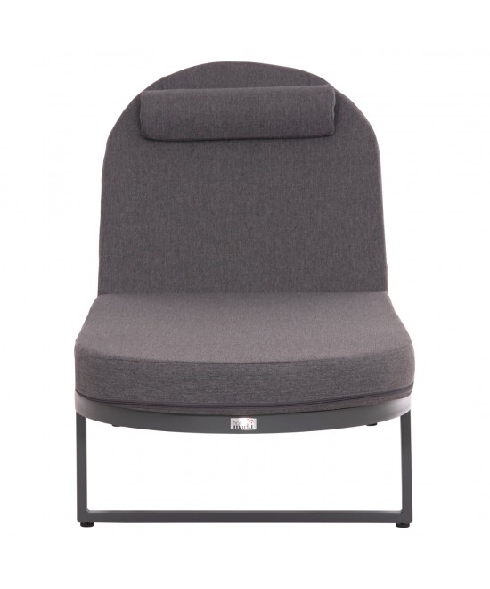 ΕΠΑΓΓΕΛΜATIKH ΞΑΠΛΩΣΤΡΑ MALLOW HM10715.03 ΣΚΟΥΡΟ ΓΚΡΙ ΑΛΟΥΜΙΝΙΟ & ΜΑΞΙΛΑΡΙ 198x71x103Υεκ