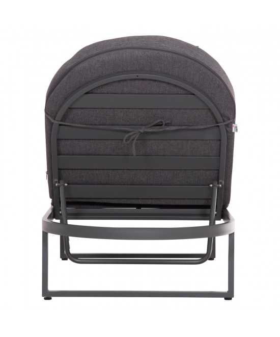 ΕΠΑΓΓΕΛΜATIKH ΞΑΠΛΩΣΤΡΑ MALLOW HM10715.03 ΣΚΟΥΡΟ ΓΚΡΙ ΑΛΟΥΜΙΝΙΟ & ΜΑΞΙΛΑΡΙ 198x71x103Υεκ