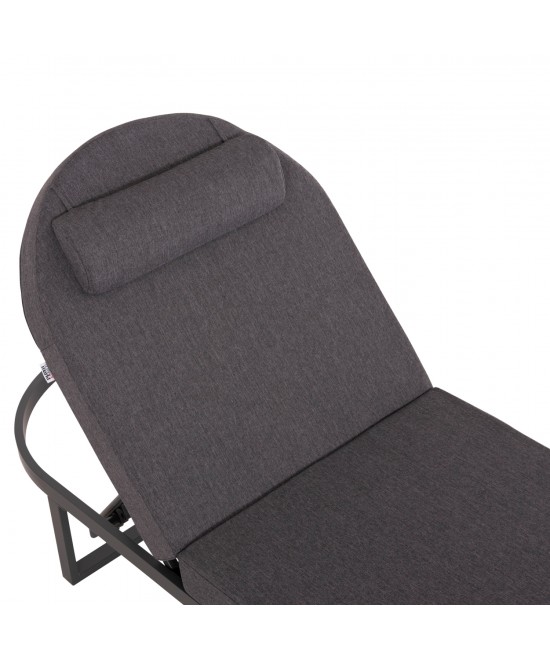 ΕΠΑΓΓΕΛΜATIKH ΞΑΠΛΩΣΤΡΑ MALLOW HM10715.03 ΣΚΟΥΡΟ ΓΚΡΙ ΑΛΟΥΜΙΝΙΟ & ΜΑΞΙΛΑΡΙ 198x71x103Υεκ