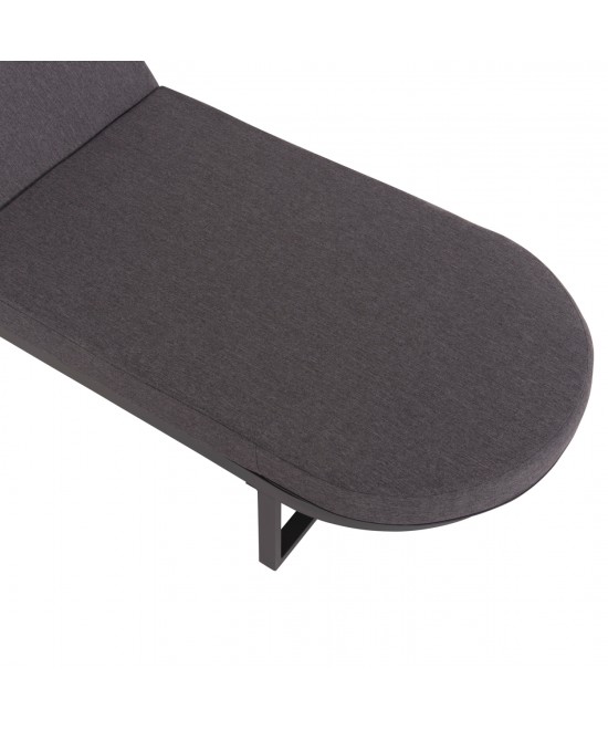 ΕΠΑΓΓΕΛΜATIKH ΞΑΠΛΩΣΤΡΑ MALLOW HM10715.03 ΣΚΟΥΡΟ ΓΚΡΙ ΑΛΟΥΜΙΝΙΟ & ΜΑΞΙΛΑΡΙ 198x71x103Υεκ