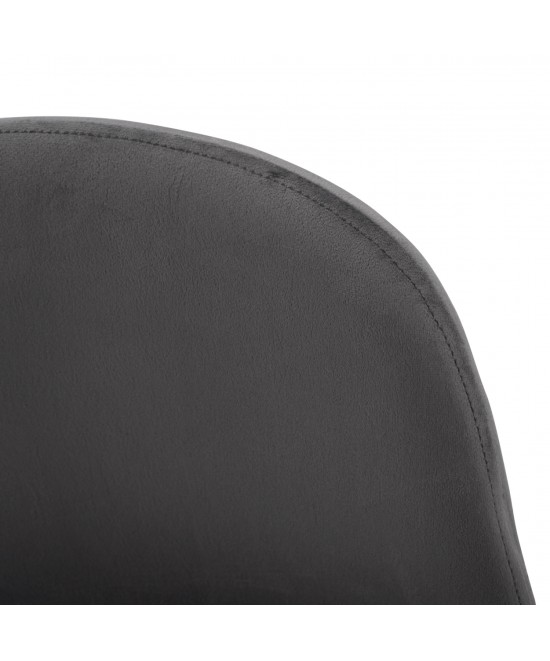 ΚΑΡΕΚΛΑ LEONARDO ΒΕΛΟΥΔΟ ΓΚΡΙ ΜΕ ΜΕΤΑΛΛΙΚΑ ΠΟΔΙΑ 45x53x85Υ εκ. HM00100.01