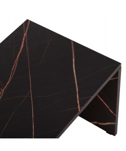 ΤΡΑΠΕΖΙ ΣΑΛΟΝΙΟΥ ΣΕΤ 3ΤΜΧ BENTIL HM9444.12 ΜΕΛΑΜΙΝΗ ΚΑΡΥΔΙ-ΜΑΥΡΟ ΜΑΡΜΑΡΟ 65x35x45Υεκ