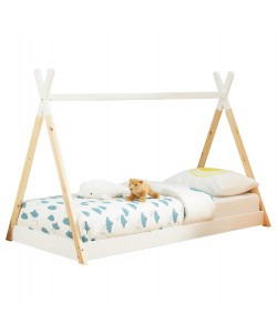 ΚΡΕΒΑΤΙ ΠΑΙΔΙΚΟ MUNK HM699.03 τ.MONTESSORI ΞΥΛΟ ΠΕΥΚΟΥ ΦΥΣΙΚΟ-ΛΕΥΚΟ- 190x90εκ