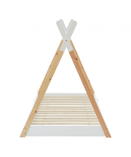 ΚΡΕΒΑΤΙ ΠΑΙΔΙΚΟ MUNK HM699.03 τ.MONTESSORI ΞΥΛΟ ΠΕΥΚΟΥ ΦΥΣΙΚΟ-ΛΕΥΚΟ- 190x90εκ