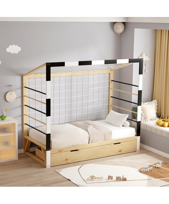 ΚΡΕΒΑΤΙ ΠΑΙΔΙΚΟ τ.MONTESSORI ΜΕ ΣΥΡΤΑΡΙ GOALIE HM700 ΞΥΛΟ ΠΕΥΚΟΥ ΦΥΣΙΚΟ-ΛΕΥΚΟ-ΜΑΥΡΟ- 190x90εκ ΚΡΕΒΑΤΙ ΠΑΙΔΙΚΟ τ.MONTESSORI ΜΕ ΣΥΡΤΑΡΙ GOALIE HM700 ΞΥΛΟ ΠΕΥΚΟΥ ΦΥΣΙΚΟ-ΛΕΥΚΟ-ΜΑΥΡΟ- 190x90εκ