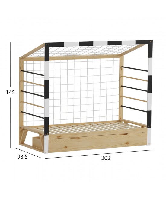 ΚΡΕΒΑΤΙ ΠΑΙΔΙΚΟ τ.MONTESSORI ΜΕ ΣΥΡΤΑΡΙ GOALIE HM700 ΞΥΛΟ ΠΕΥΚΟΥ ΦΥΣΙΚΟ-ΛΕΥΚΟ-ΜΑΥΡΟ- 190x90εκ ΚΡΕΒΑΤΙ ΠΑΙΔΙΚΟ τ.MONTESSORI ΜΕ ΣΥΡΤΑΡΙ GOALIE HM700 ΞΥΛΟ ΠΕΥΚΟΥ ΦΥΣΙΚΟ-ΛΕΥΚΟ-ΜΑΥΡΟ- 190x90εκ